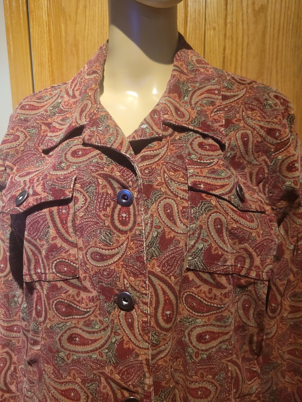 Christopher & Banks Paisley Button-Front Utility Jacket - Picture 2 of 8